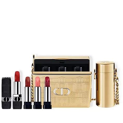 dior lipstick bag gold|christian dior lipstick shades.